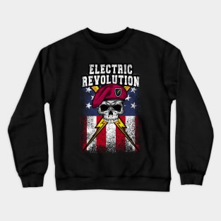 Electric Revolution i : Tesla EV : Electric Engineer Crewneck Sweatshirt